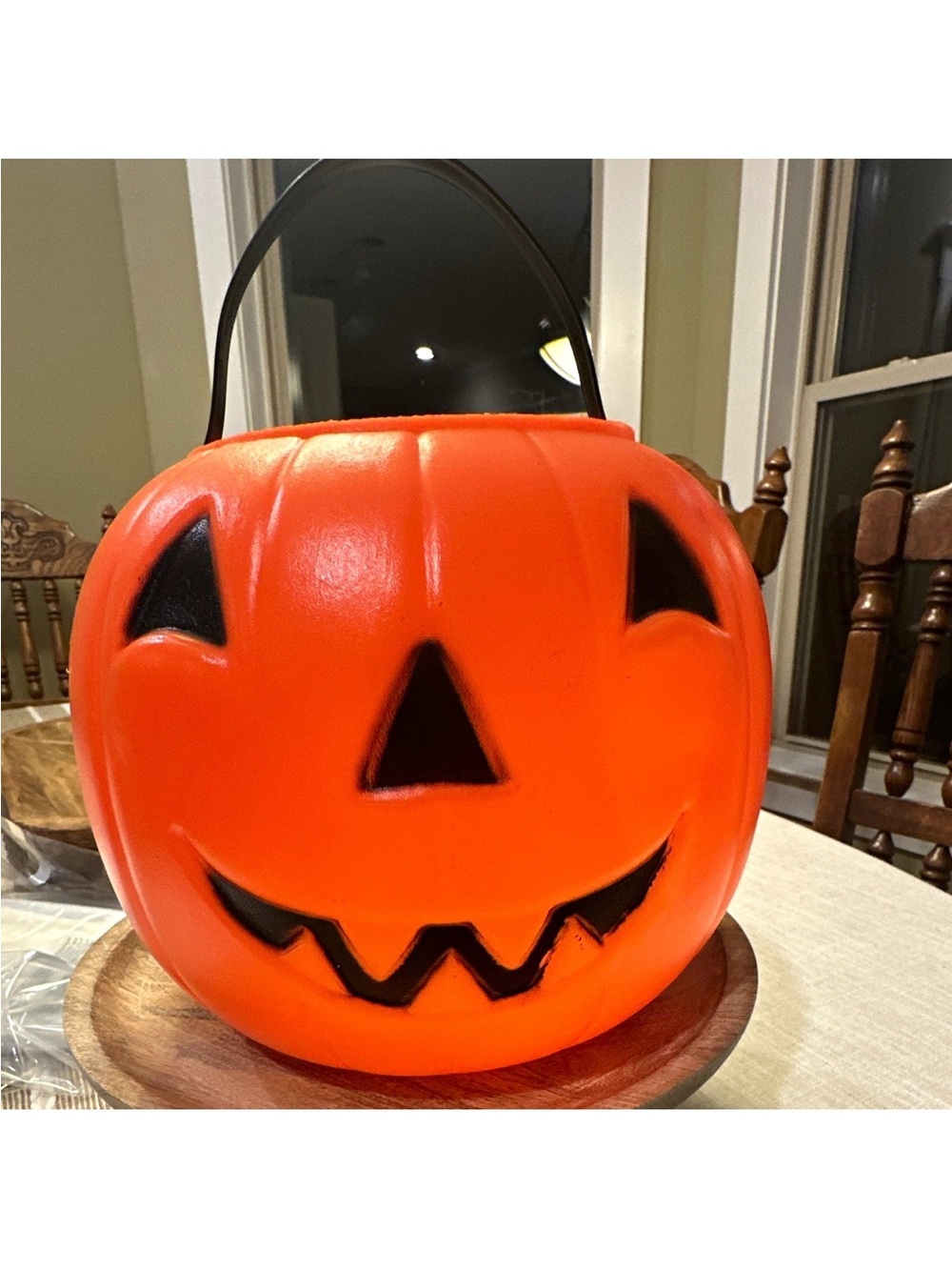 Halloween Jack-O'-Lantern Treat Bucket - Orange